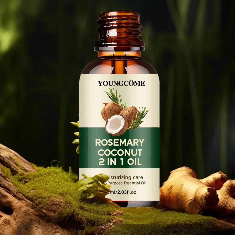 Rosemary Oil Hair Essential Coconut Oil Improve Hair Loss And Nourishes Strengthen Hair Roots Scalp Treatment Hair Care Oasis Select