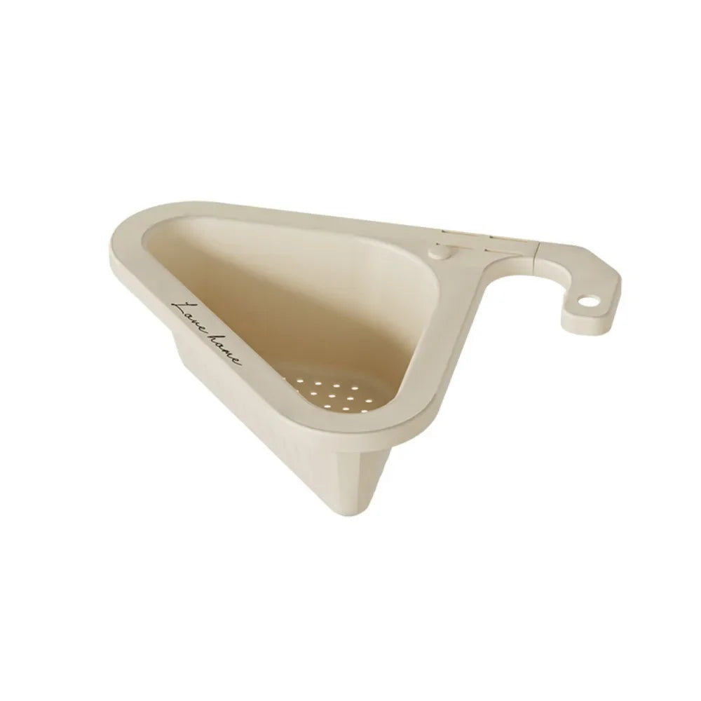Portable Push-type Kitchen Sink Filter Basket Separate Drain Bowl Filter Basket Anti-leakage Anti-leakage Sink Storage Rack Oasis Select White 1