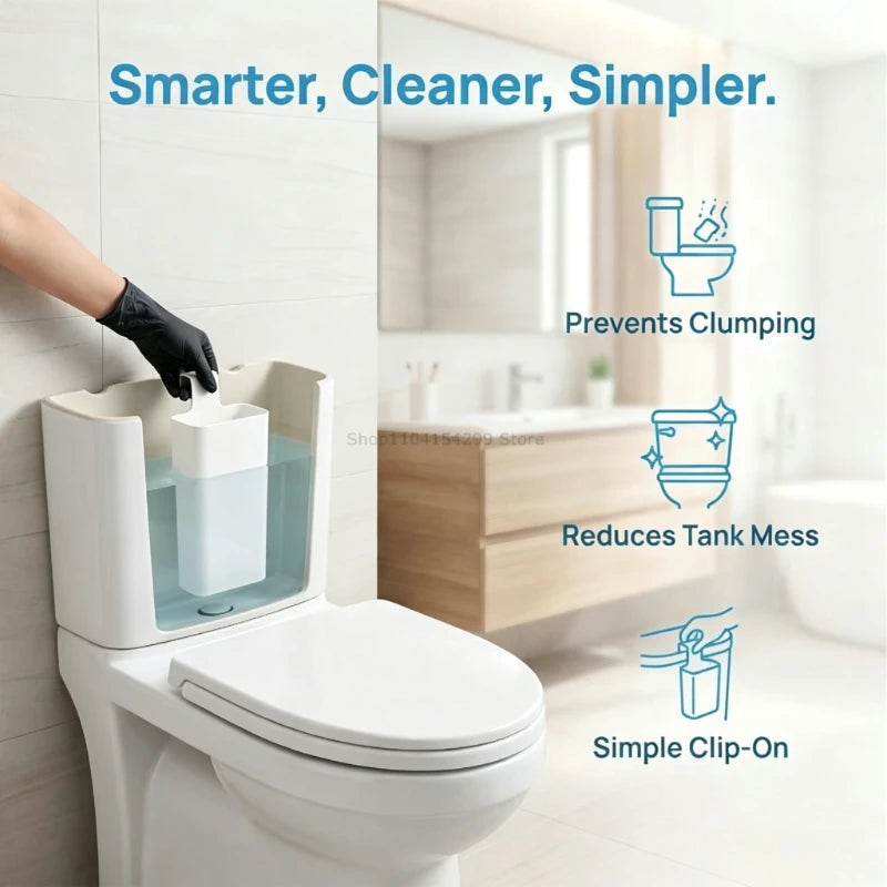 Toilet Bowl Cleaner Buffer Box,Toilet Solid Dispenser-Tank Replacement Part,Hanging Slow-Release Dispenser,Extends Cleaning Time Oasis Select