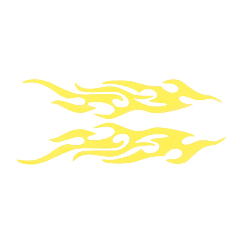 Car Stickers Modified Flame Reflective Sticker Auto Exterior Accessories Decals Moto Body Decor Voiture Car Decoration Oasis Select Yellow