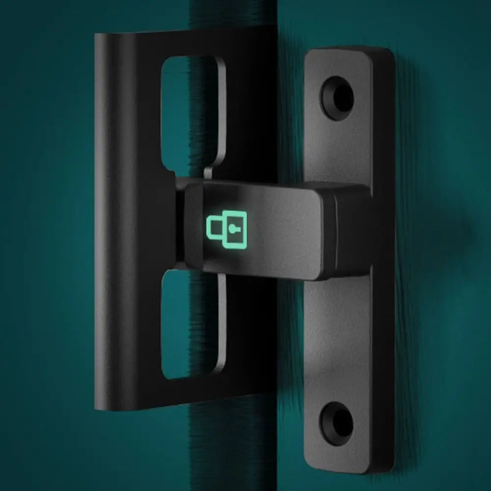 Luminous Door Buckle Zinc Alloy Non Perforated Anti-theft Door Latch 90°/180° Sliding Door Lock Positioning Latch Door Hardware Oasis Select
