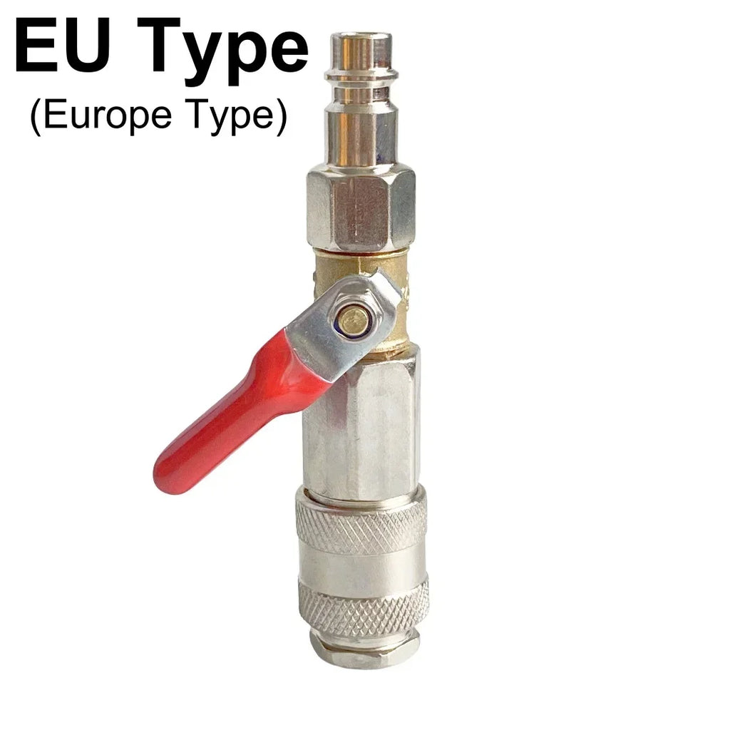 1/4 Inch Ball Valve Pneumatic Quick Connector On Off Switch No Air Leak Air Adapter for Air Control Fittings ect Oasis Select Europe Type China Mainland