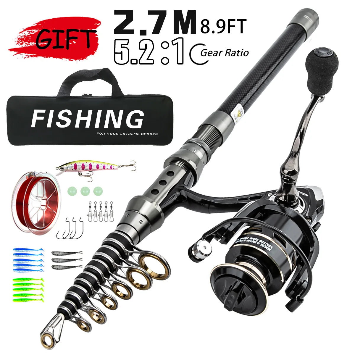 Luya Rod Set Luya Long Throw Perch Throwing Rod Sea Fishing Blackout Fishing Rod Oasis Select 2.7mSuit