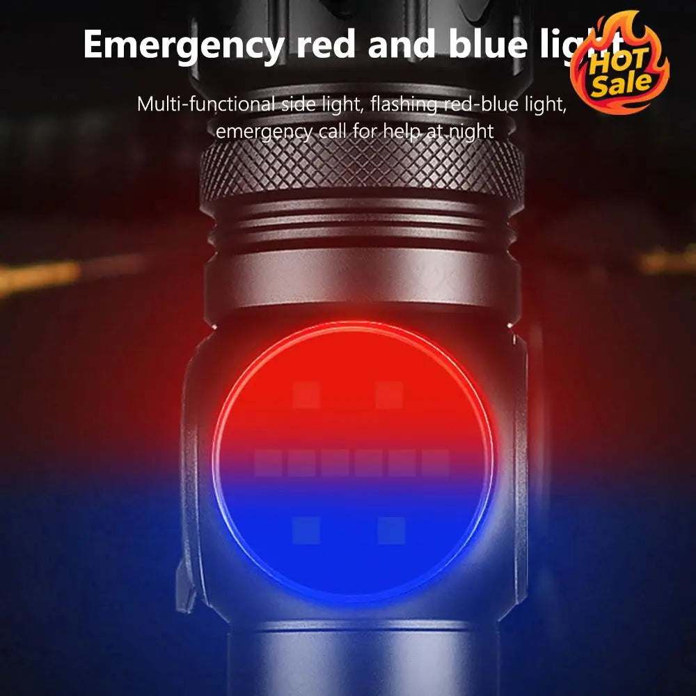 20W LED+COB High Power Flashlight Waterproof Super Bright Flashlight Type-C Rechargeable Powerful Flashlight for Camping Hiking Oasis Select