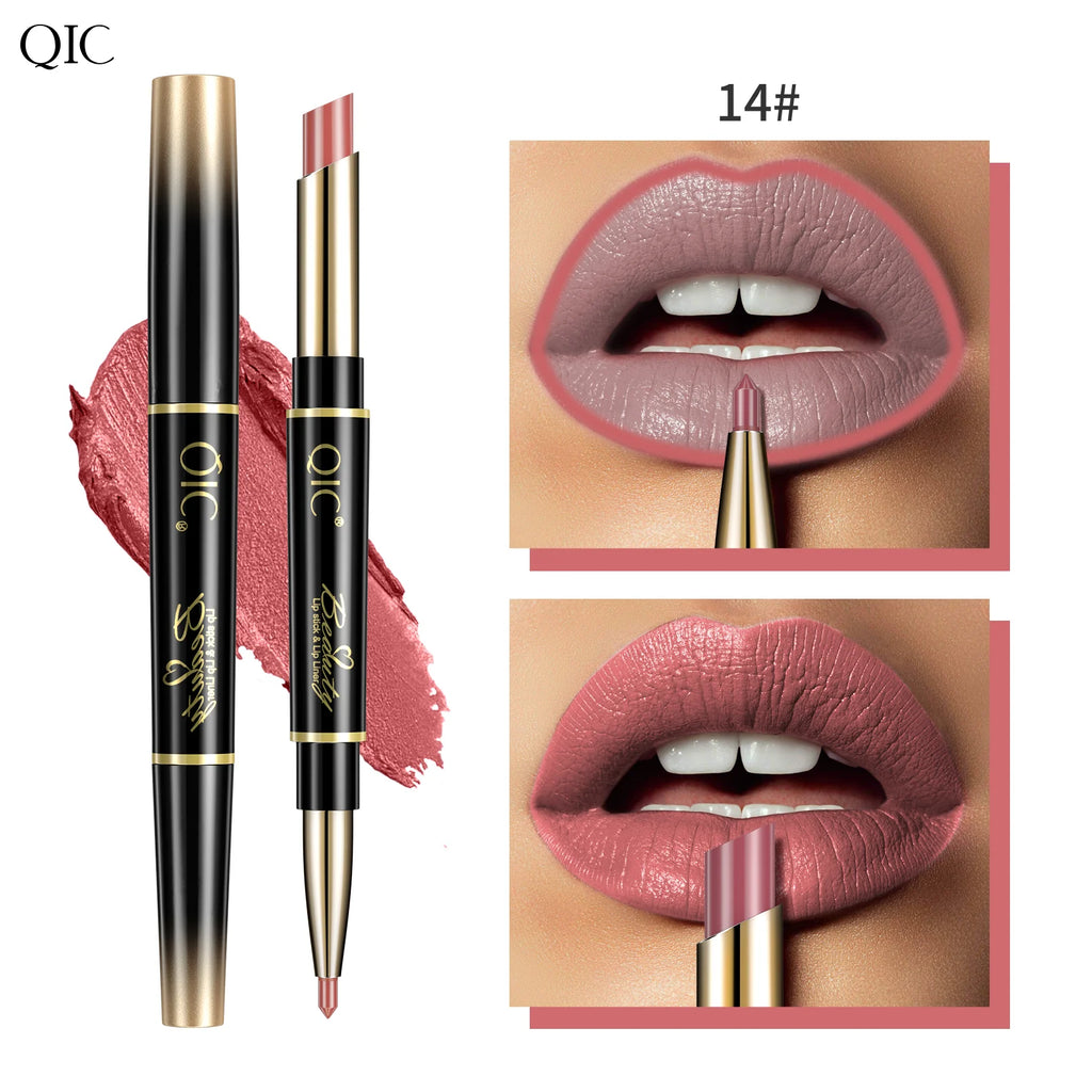 QIC Matte Velvet Lip Liner Pencil – Long-Lasting Contour