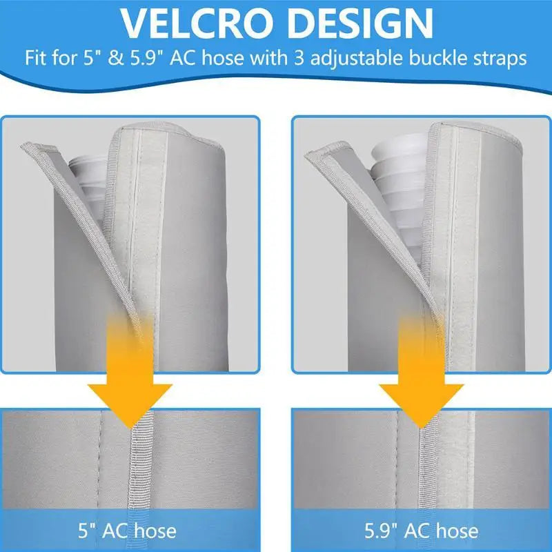 NEW Universal AC Hose Cover Exhaust Pipe Protector Waterproof Dustproof Heat Insulation Portable Oasis Select