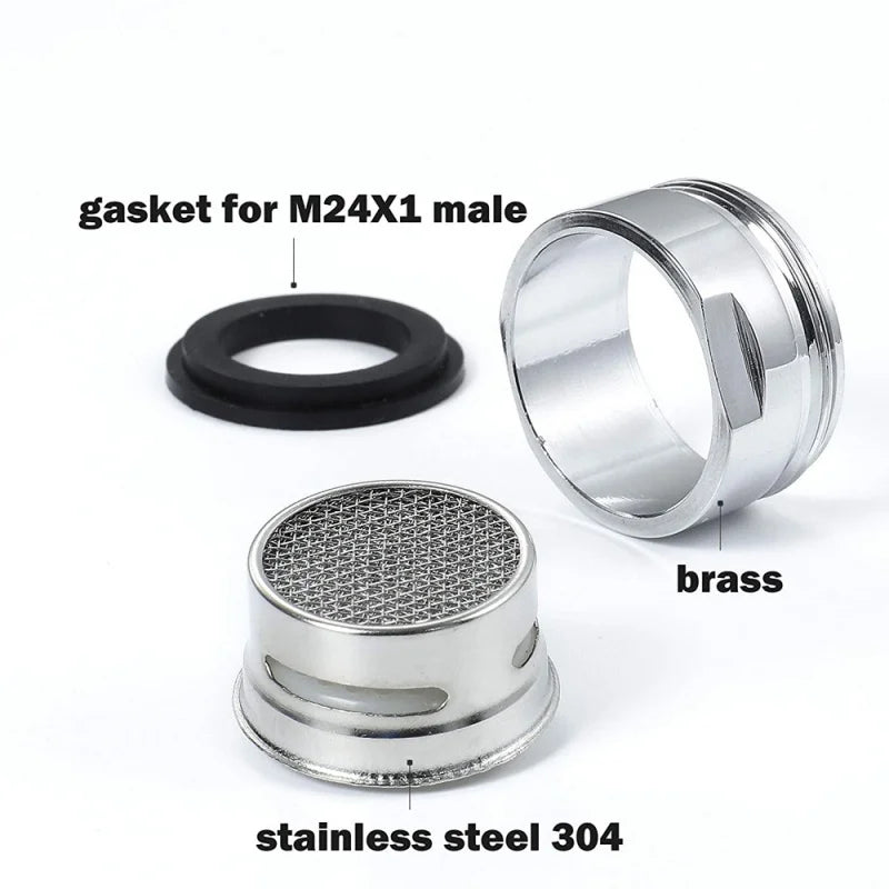 Brass Water Saving Faucet Tap Aerator 24mm Thread Filter Mixed Nozzle Bubbler Bathroom Faucet Replacement Parts Oasis Select