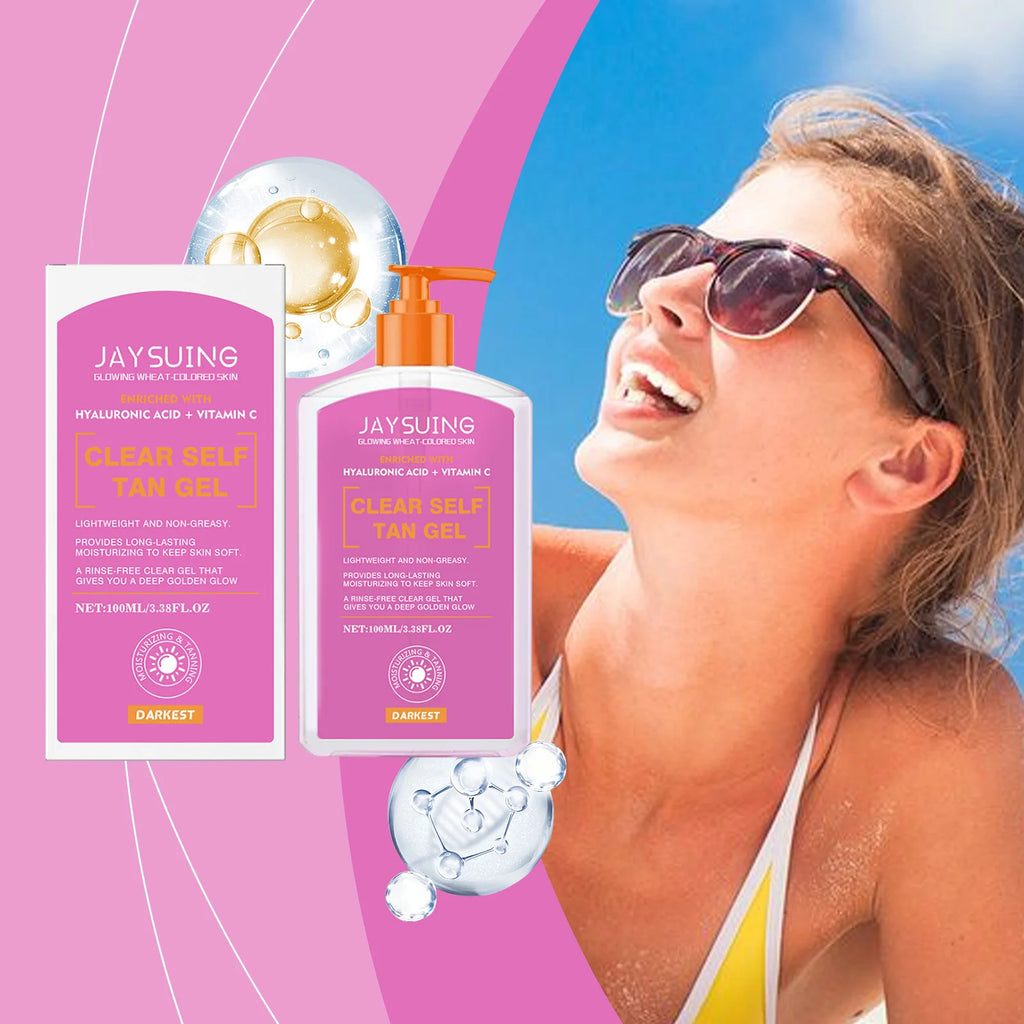 Moisturizing Tanning Gel Non-irritating Long Lasting Accelerator Skin Bronzing Repair Sunburn Body Natural Self-Tanning Lotion Oasis Select
