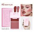 Lakerain 2 IN 1 Cream & Powder Blush Long-Lasting Wearing High Pigment Natural Pink Blusher Waterproof Matte Blush Makeup Oasis Select 3Deep Plum