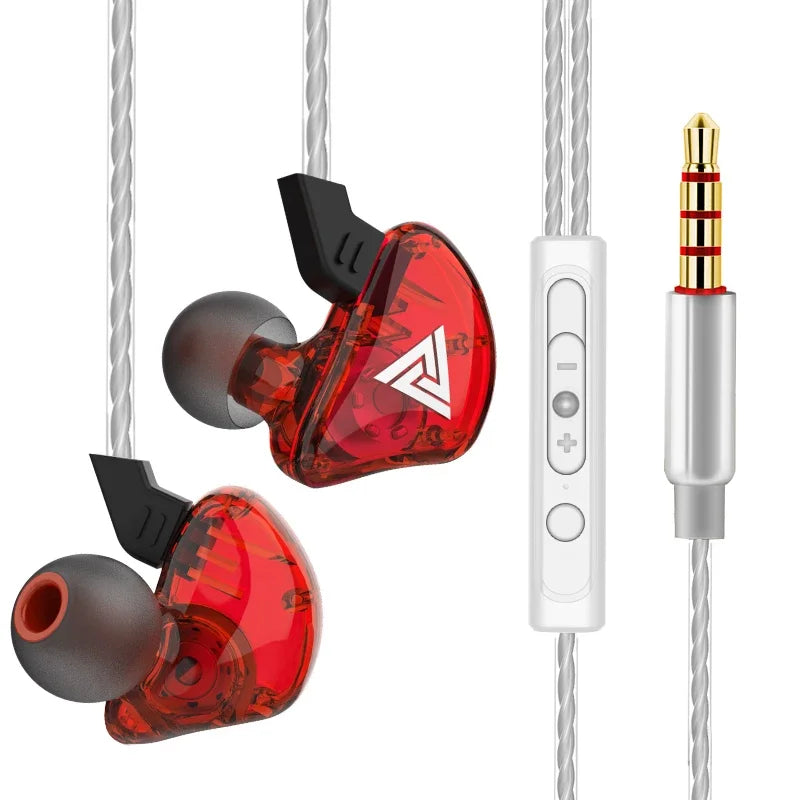 QKZ CK5 FiLe Wired Earphone Professional Gaming And Sports Noise Cancelling Headphones with Microphone HiFi Music Earphone Oasis Select QKZ CK5 Red