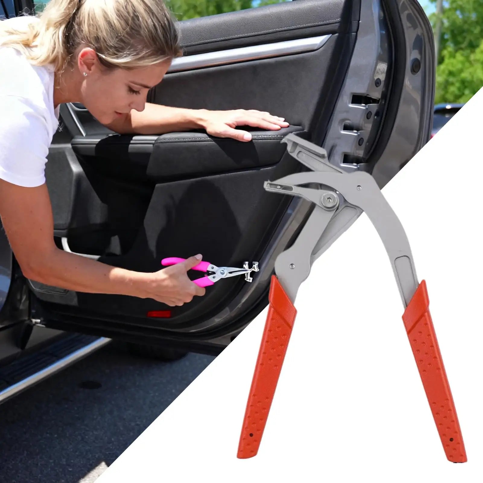 Clip Pliers Removal Tool Ergonomic Non-Slip Automotive Pliers Automotive Clip Removal Tool for DIY Auto Vehicle Maintenance Oasis Select