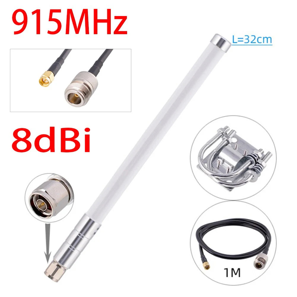 Outdoor For LoRa Antenna 8dBi Gain Fiberglass Compatible with For Helium Hotspot HNT Miner 860 930MHz Frequency Range Oasis Select