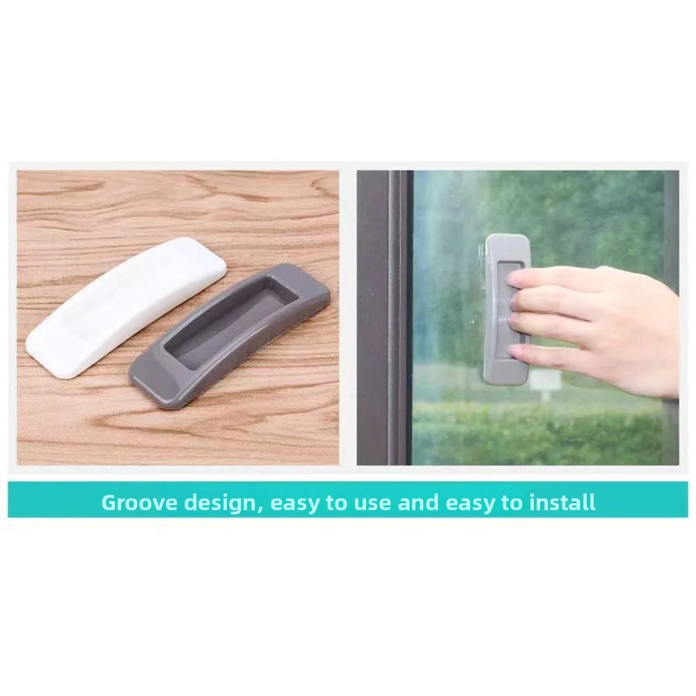 2PCS Window Cabinet Drawer Handles Self-adhesive Door Wardrobe Handle Organizer Paste Open Sliding Knob Auxiliary Device Oasis Select