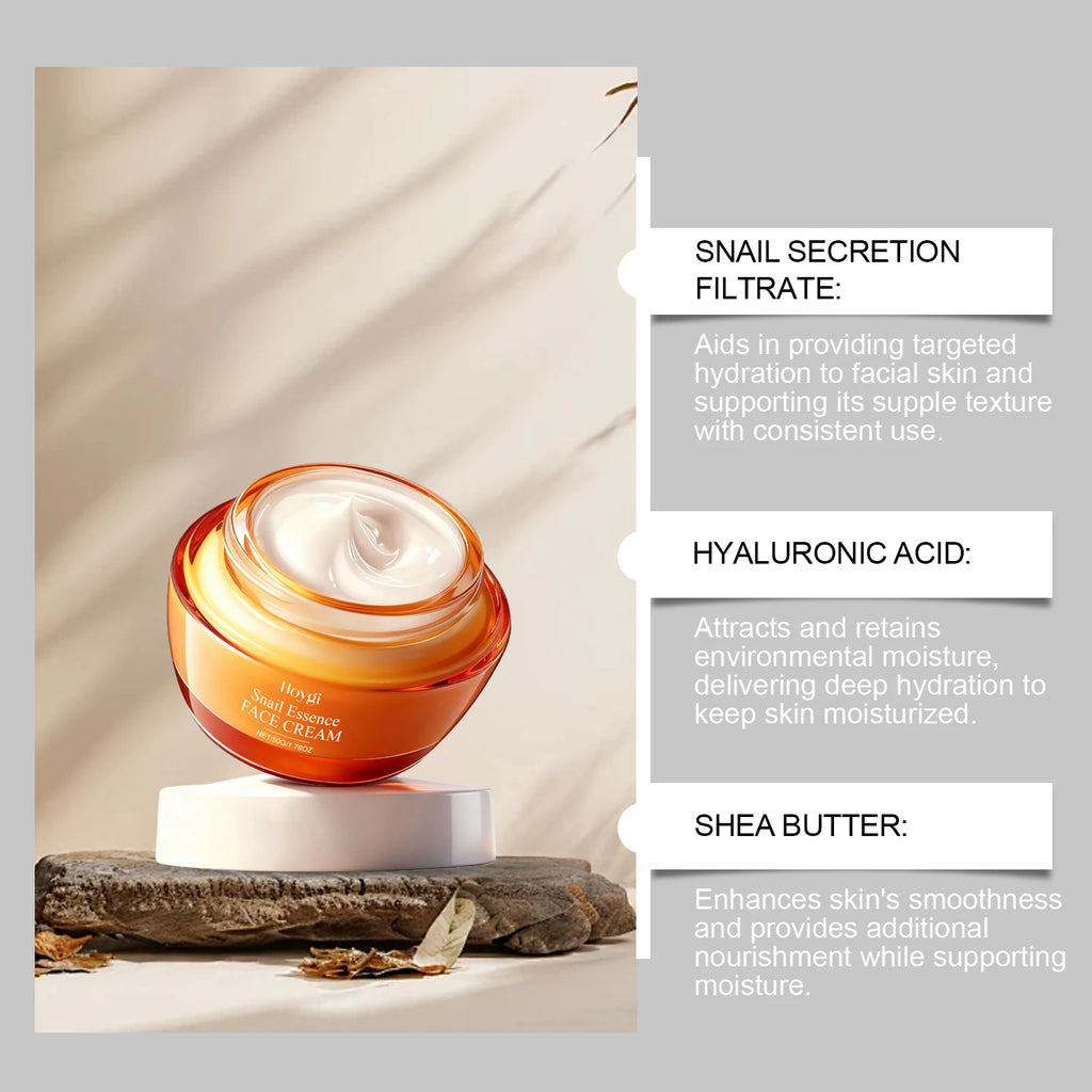 Hoygi Snail Essence Face Cream – Anti-Wrinkle & Brightening Snail Essence Cream Oasis Select