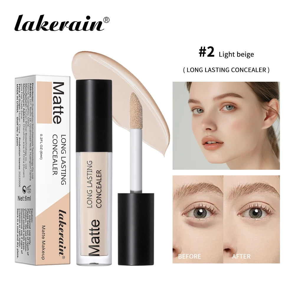 Makeup Face Concealer Hydrating & Moisturizing High Coverage Long Lasting Waterproof Liquid Base Eye Dark Circles Concealer Oasis Select 2 Light Beige