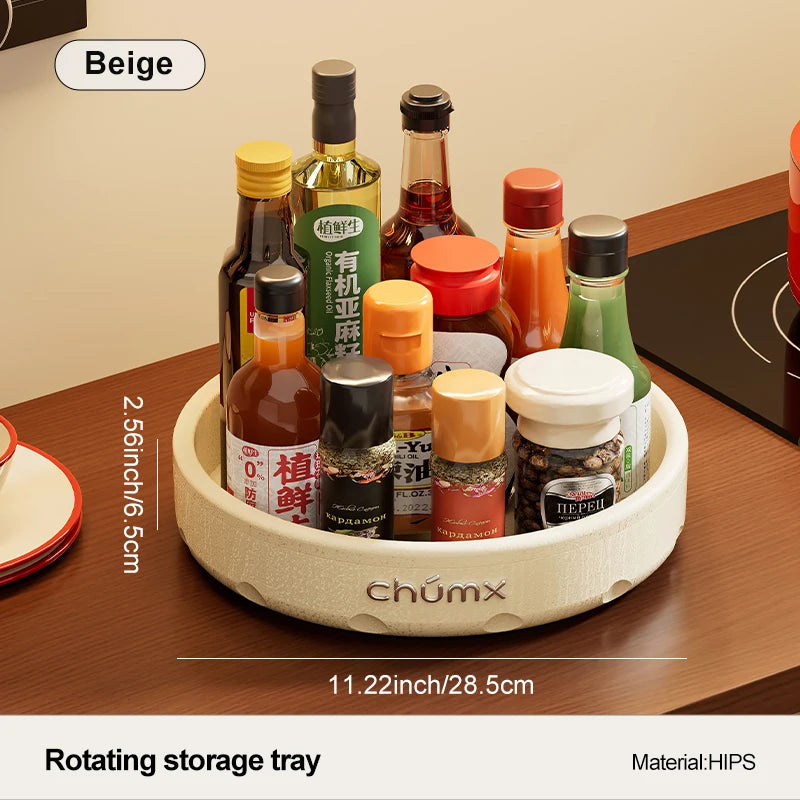 360-degree rotating desktop storage box—a practical, multi-purpose storage solution perfect for the kitchen and living room Oasis Select WHITE