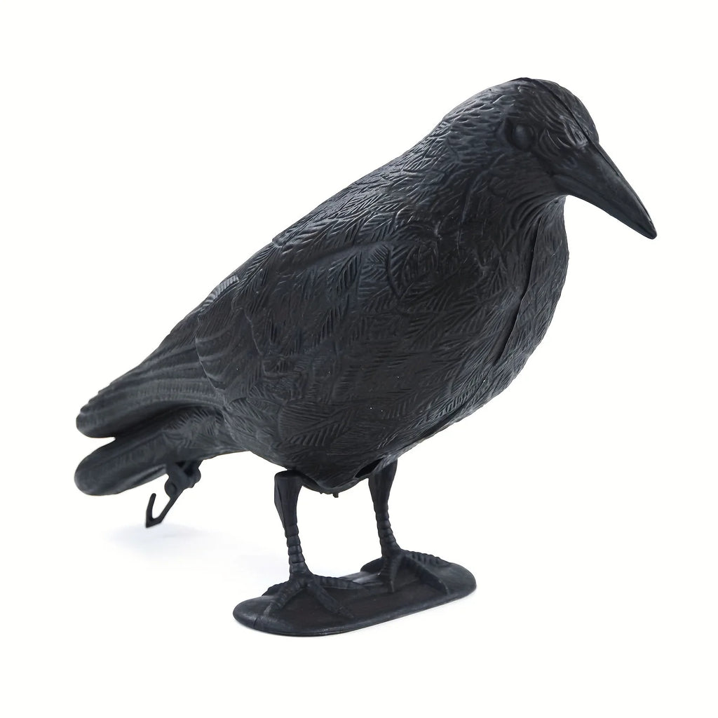 Simulation Black Raven Bird Crow Natural Prop Scary Pest Repellent Control Pigeon Repellent Raven Decoration Party Supplies Oasis Select