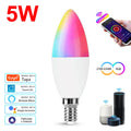 Tuya Smart WiFi LED Bulb E14 Candle Light 220V 9W 7W 5W RGB Dimmable Lamp APP Voice Control Works With Alexa Google Home Decor Oasis Select 5W E14