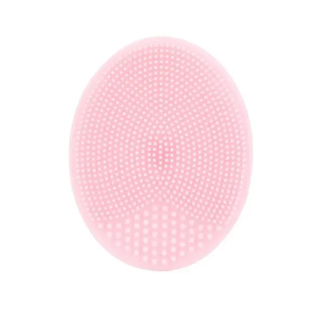 Silicone Face Wash Brush Clean Pores Baby Shampoo Brush Baby Bath Brush Soft Hair Round Shampoo Comb Home Use Oasis Select Pink