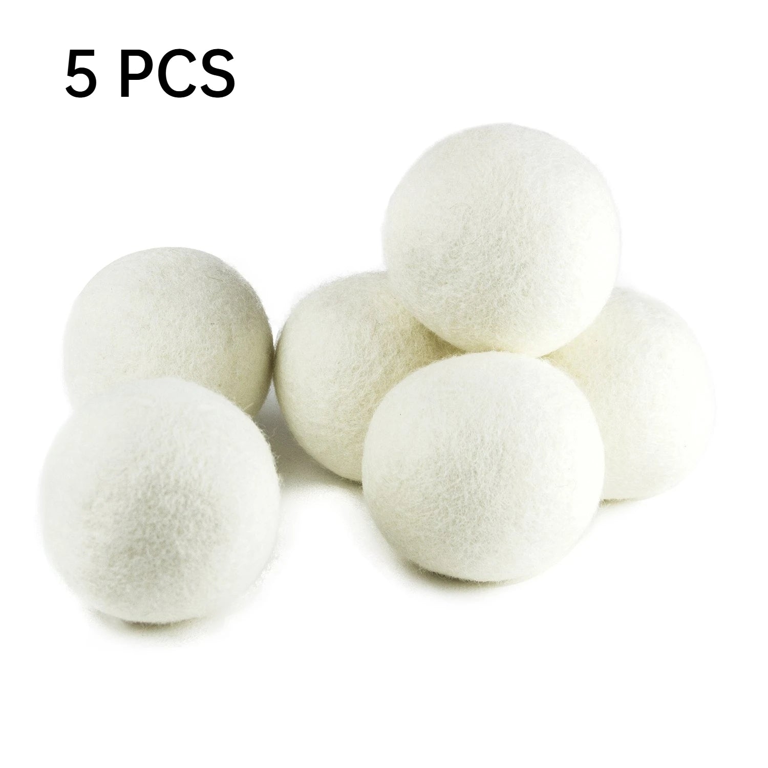 Nature Wool Dryer Balls Fabric Softener Ball for Sensitive Skin Reusable Softener Laundry Ball Home Washing Machine Accessories Oasis Select 5PCS