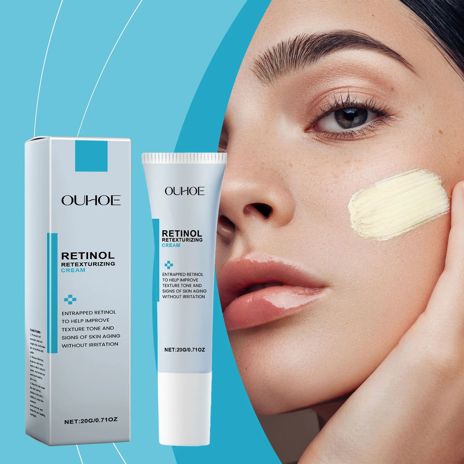 Retinol Wrinkle Removing Cream Firming Moisturizing Improve Dullness Glowing Skin Care Soothing Refreshing Face Repairing Cream Oasis Select