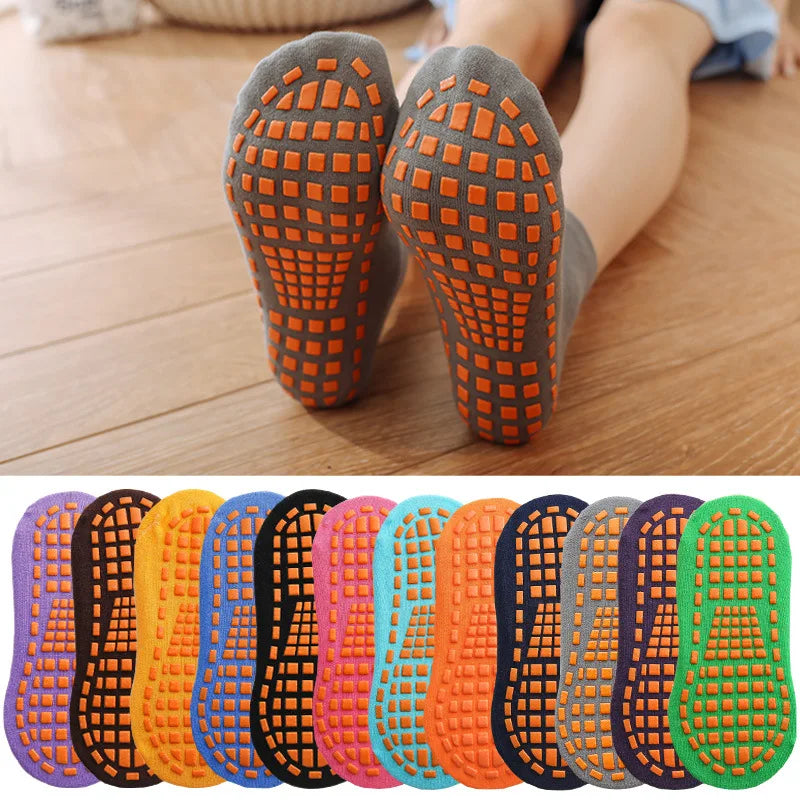 10 Pairs Kids Adults Anti-Slip Socks Parent-Child Trampoline Sock Cotton Children Socks Sports Boys Girls Outside Baby Socks Oasis Select