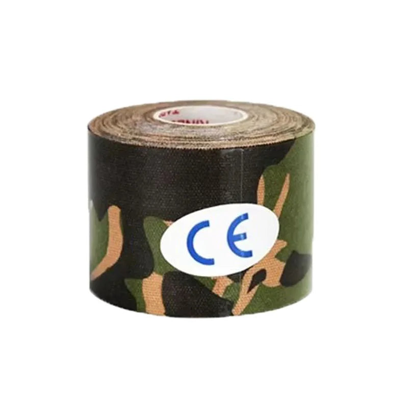 1/2/6pcs Kinesiology Tape Athletic Recovery Elastic Tape Kneepad Muscle Pain Relief Knee Pads Support For Gym Fitness Band Oasis Select 1pcs-Green Camo 5cm