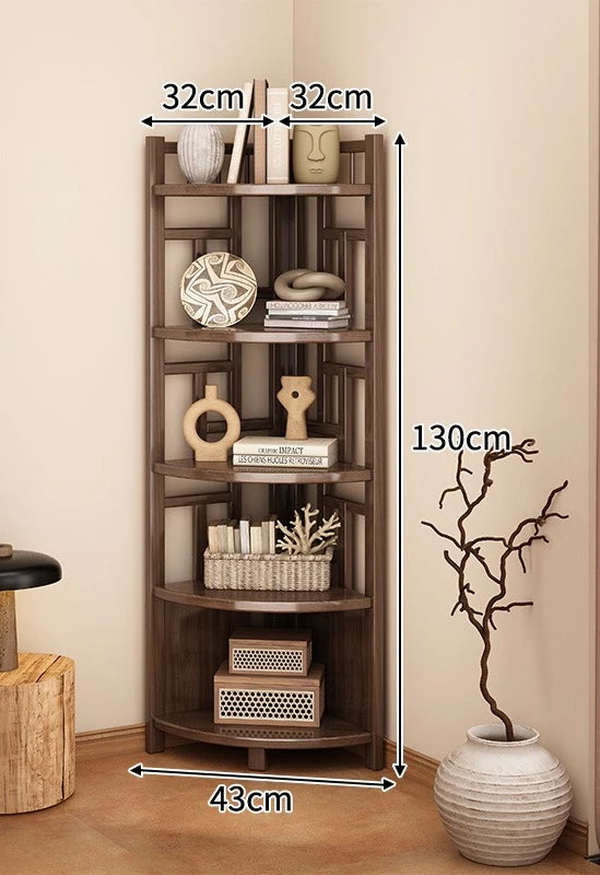 Corner rack Multi-layer triangular storage shelf Living room floor-to-wall cabinet Kitchen corner tripod Oasis Select 5 layer-1