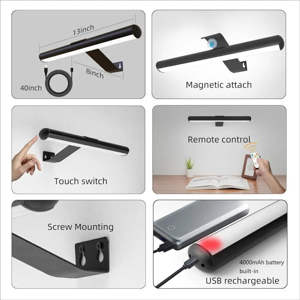 Wireless Rechargeable LED Picture Light 4000mAh + Remote Control