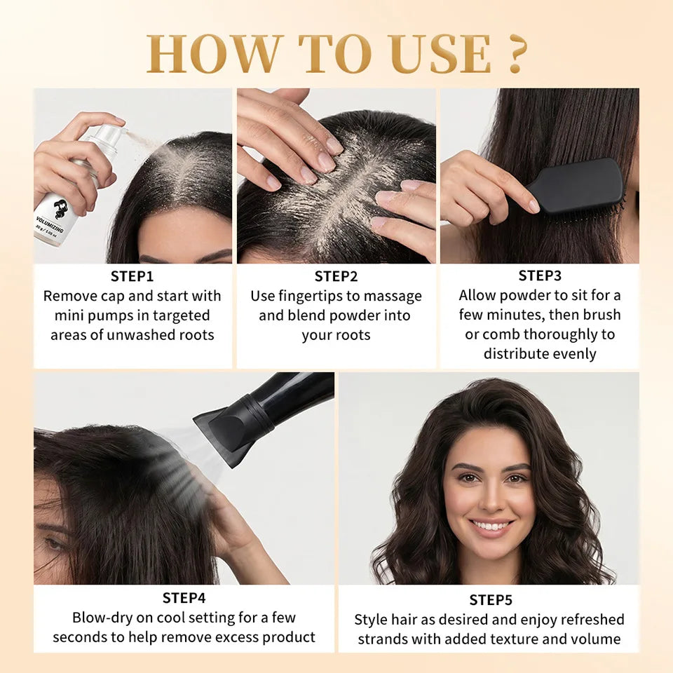 30g Protein No-rinse Hair Volumizing Powder Oil Control Fluffy Bangs Lazy Dry Hair Powder Oasis Select