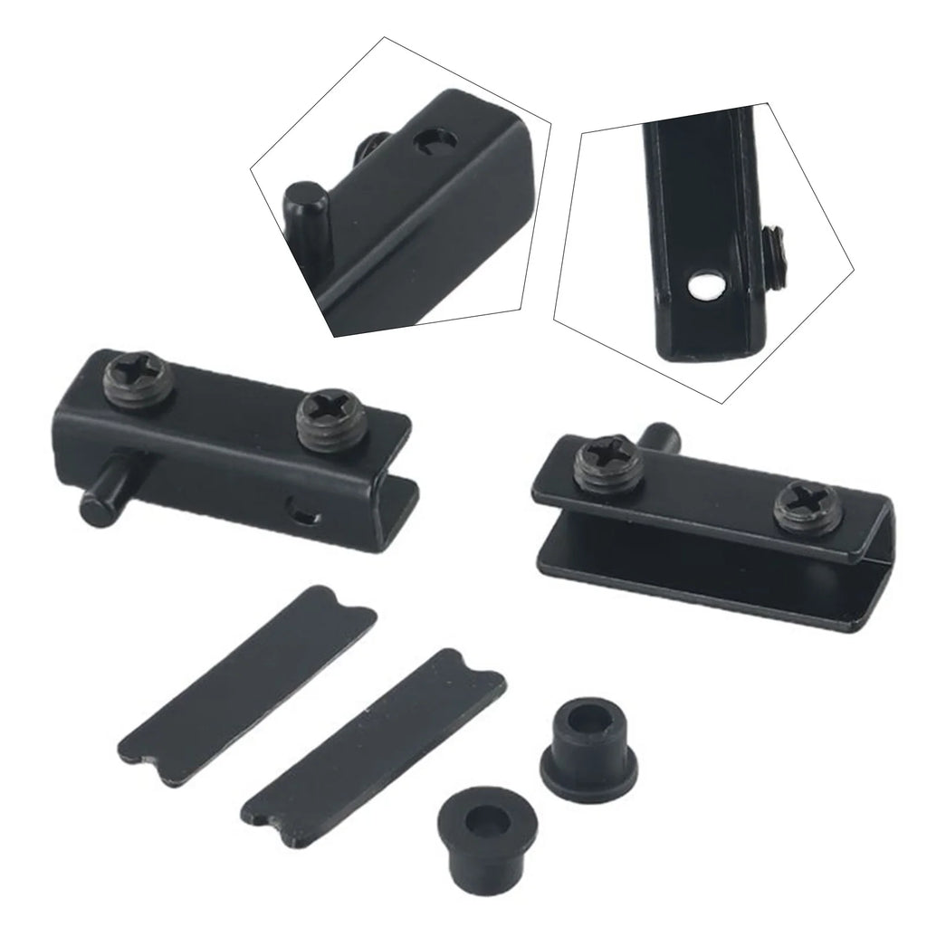 Glass Door Pivot Hinges – No-Drill Stainless Steel Clamps 2-Pack Glass Door Hinges Oasis Select