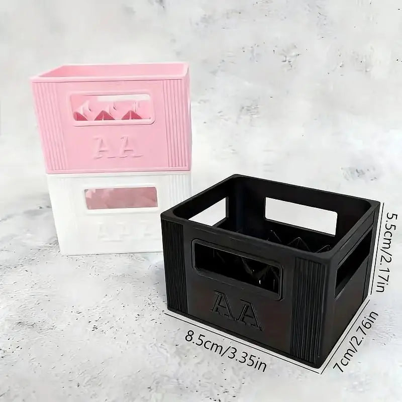 1Pcs 30/20 Compartments 3D Printed Beer Crate Shaped Battery Storage Box Stackable Desktop Organizer Battery Holder Container Oasis Select