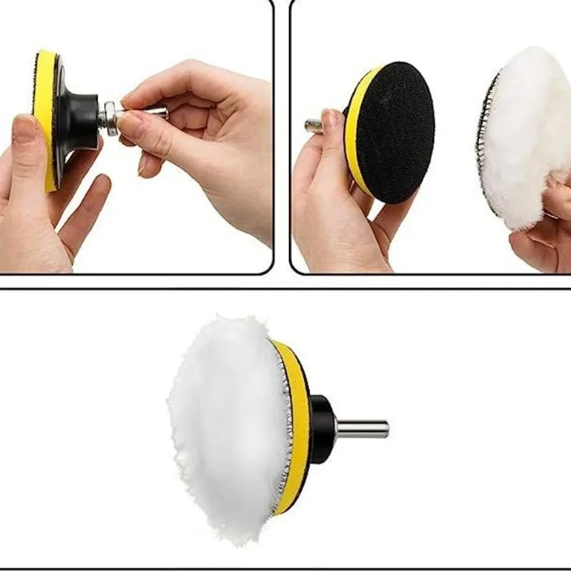 11-Piece Car Polishing Pads Set – 3/5/7 Inch Sponge & Wool Car Polishing Pads Oasis Select