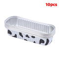 10Pcs Mini Loaf Pans Set Rectangle Aluminum Foil Heat-Resistant Bread & Cake Baking Pans for Daily & Holiday Use Oasis Select 10Pcs White