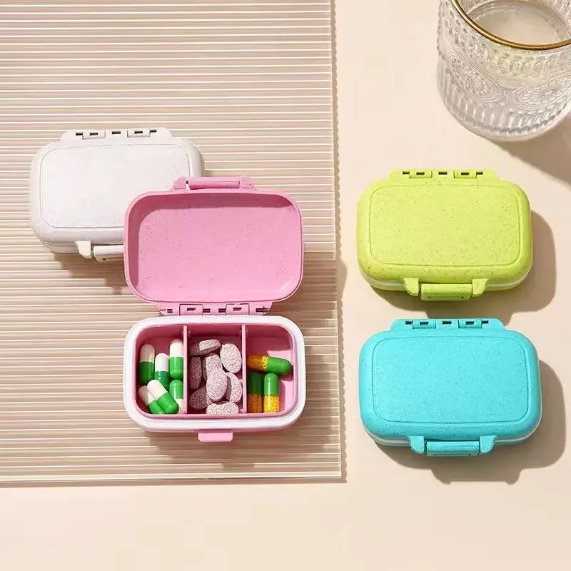 1/2pcs Mini Portable Pills Organizer Case 3 Grids PillBox Tablet Storage Container Weekly Medicine Pill's Box Pill Case Oasis Select
