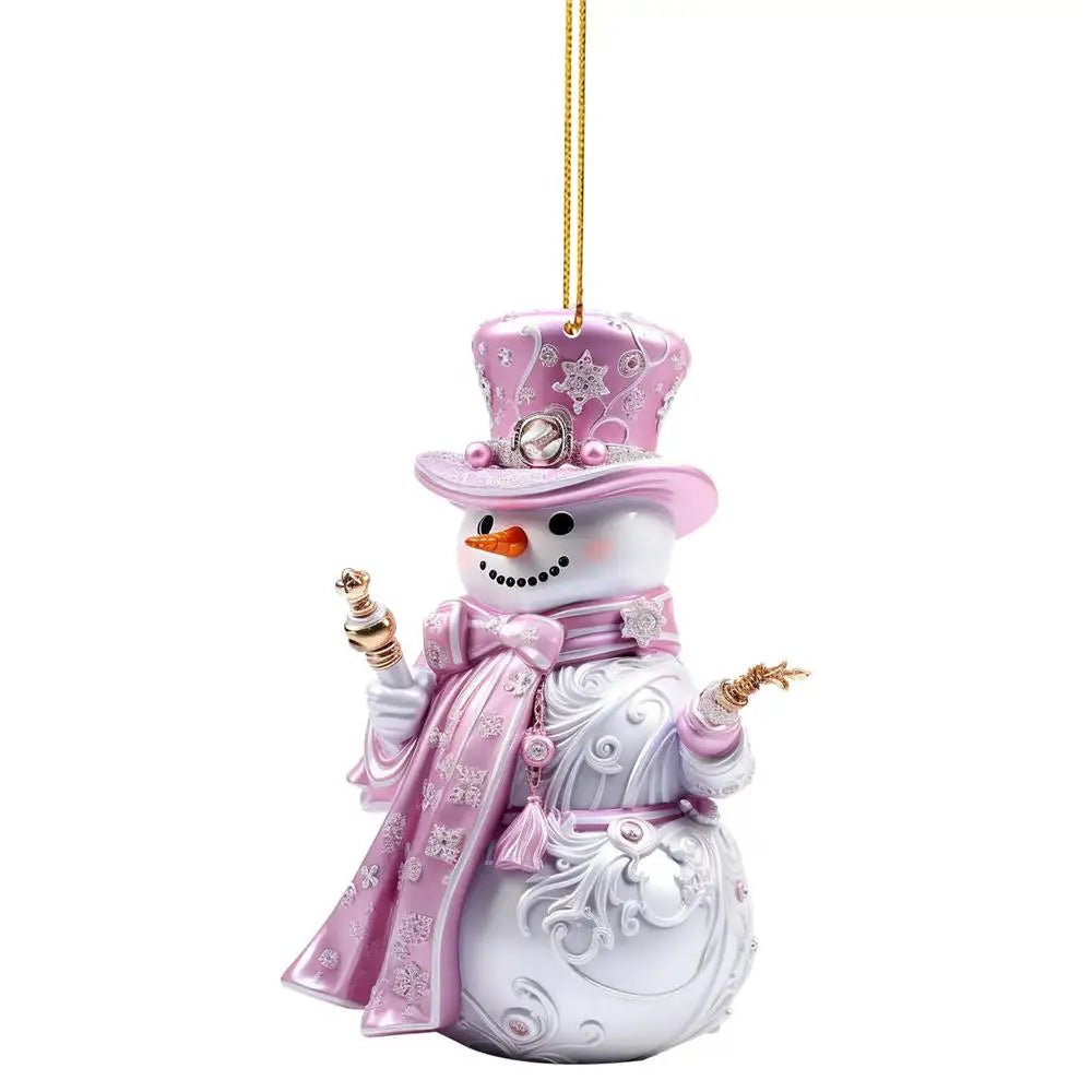 2D Acrylic Cat Christmas Ornament | Funny Xmas Tree Pendant