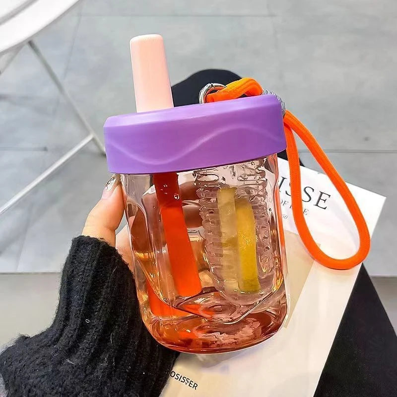 Dudu Tea Infuser Straw Cup Leakproof Portable Tea Cup with Filter for Home Office Travel Oasis Select