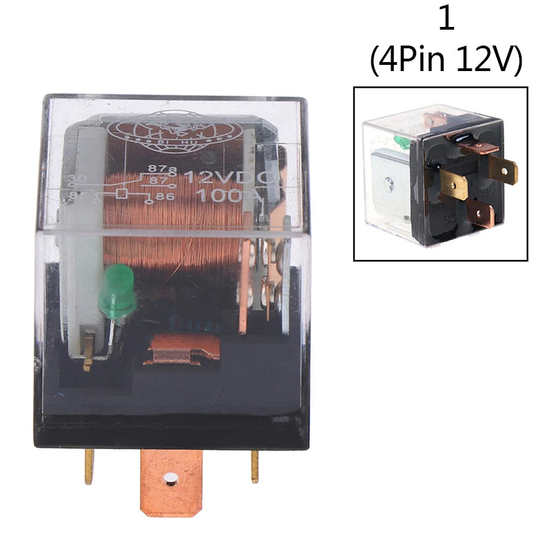 Waterproof Automotive Relay 12v/24v 100a 4pin/5pin Spdt Control Car Relays 2.8*2.8*2.5cm Oasis Select 12V 4Pin