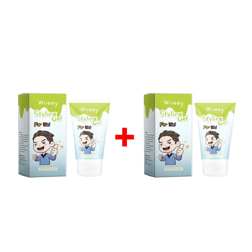 Styling Gel for Children Natural Hold No Flaking Easy Wash,Non-toxic Lightweight Non Sticky Boys Girls Daily Party Hairstyles Oasis Select 2pcs
