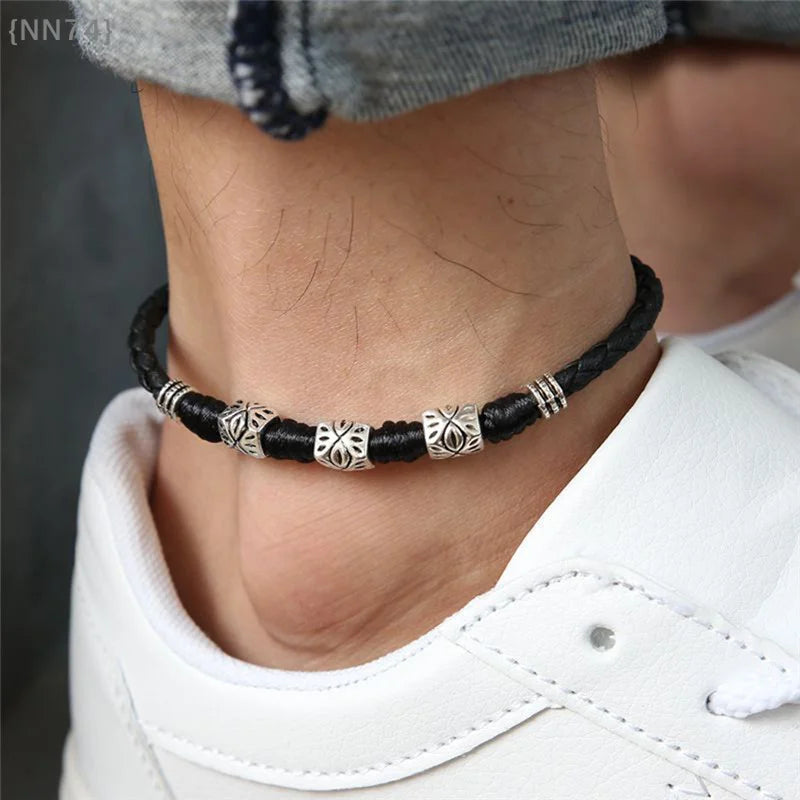 Minimalist Unisex Ankle Bracelet |Lightweight Handmade Rope Anklet,Adjustable Barefoot Style for Daily Wear,Beach,Casual Outfit Oasis Select