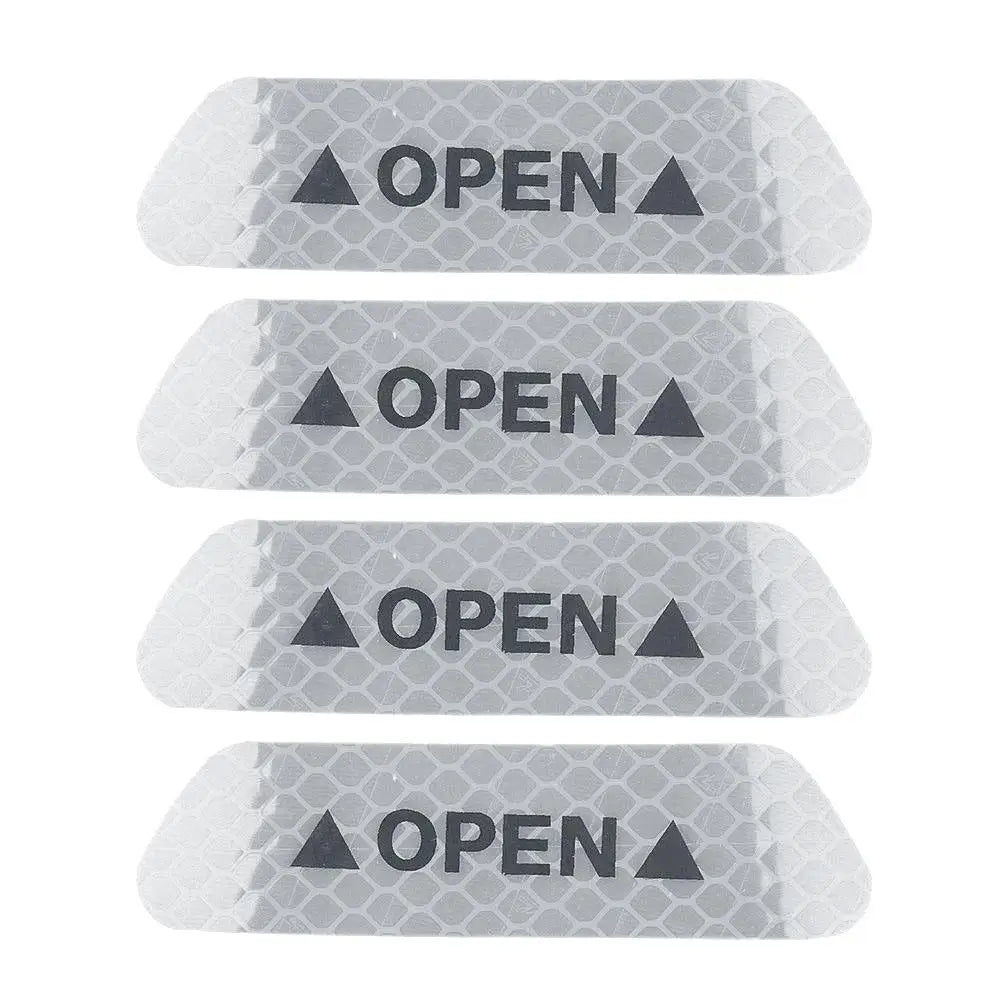 4-Pack Night Reflective Car Door Safety Warning Stickers