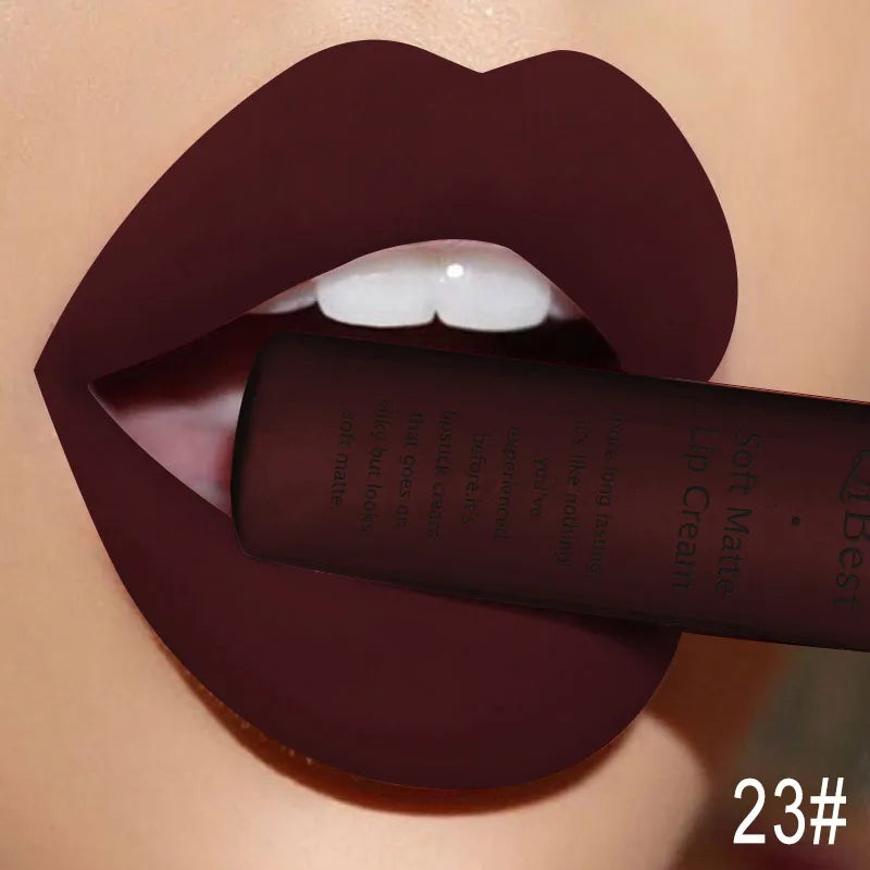 QIBEST Matte Liquid Lipstick – Waterproof Velvet Lip Tint