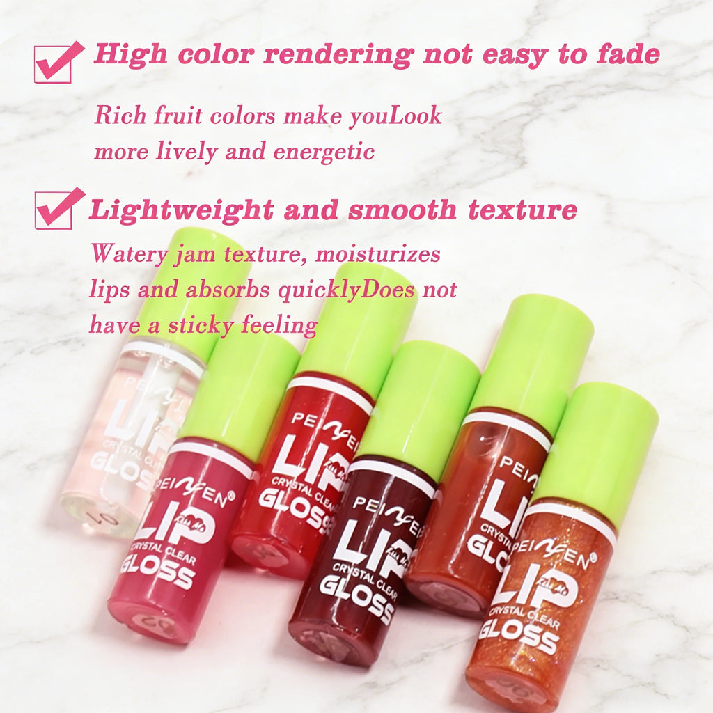 6-Piece Moisturizing Lip Gloss & Oil Set – Reduces Lip Lines Lip Gloss Set Oasis Select