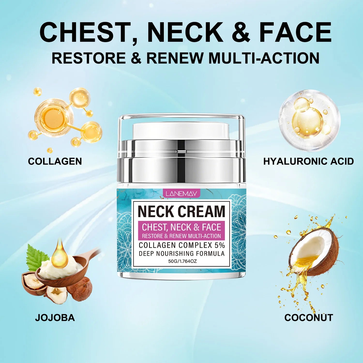 Lanemay Collagen Neck Cream – Firm, Lift & Smooth 50g
