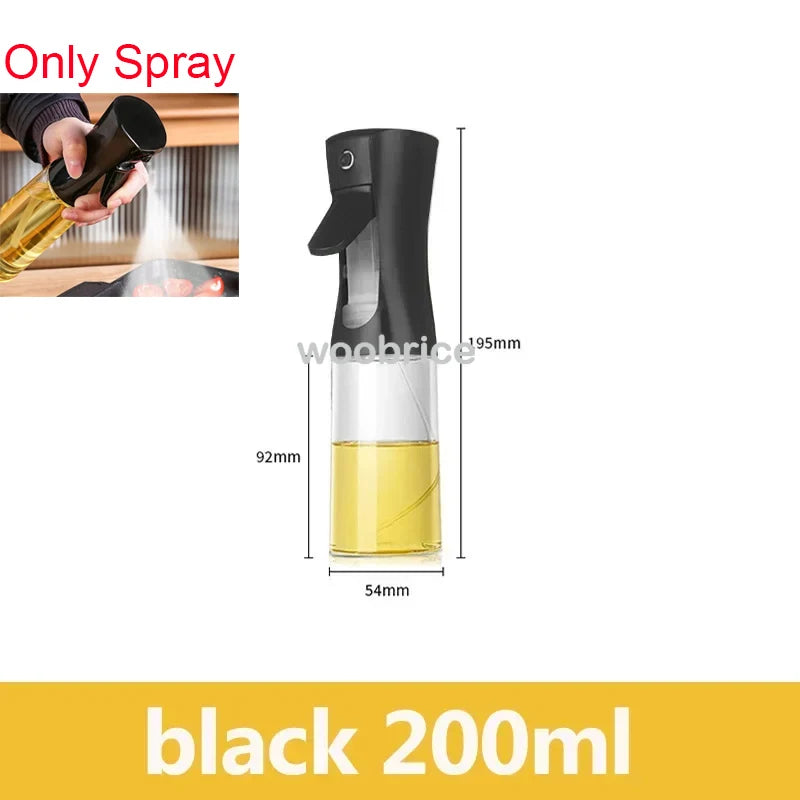2in1 Kitchen Spray Oil Dispenser Oil Sprayer Polisher Or Only Brush Spray for Air Fryer Salad Grilling Roasting Cooking Kitchen Oasis Select black 200ml-spray