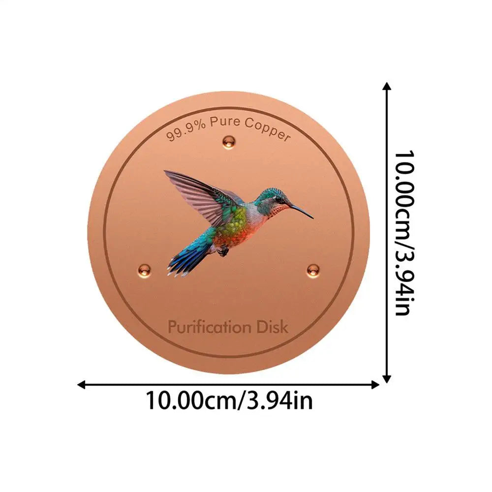 Metal Birds Bath Tray Copper Bird Bath Disk Outdoor Feeder Cleaning Accessories Triple-Point Support Purifier Disc Water Bowl Oasis Select 02