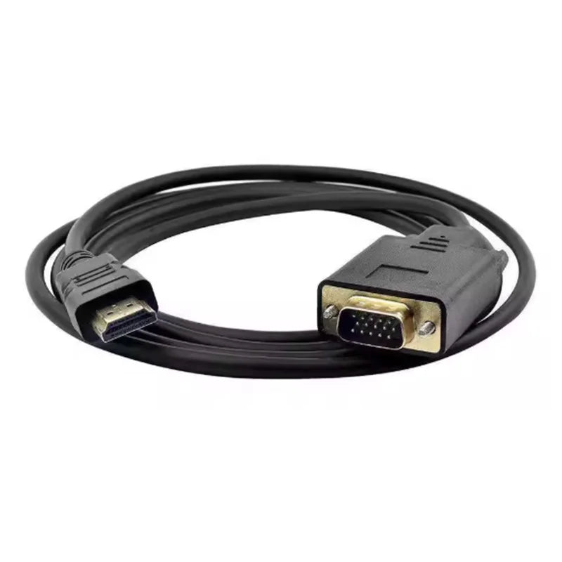 1.8M HDTV HDMI-compatible to VGA 1080P 60Hz HD Compatible Cable HDMI to VGA Video Adapter Digital to Analog for Computer Laptop Oasis Select