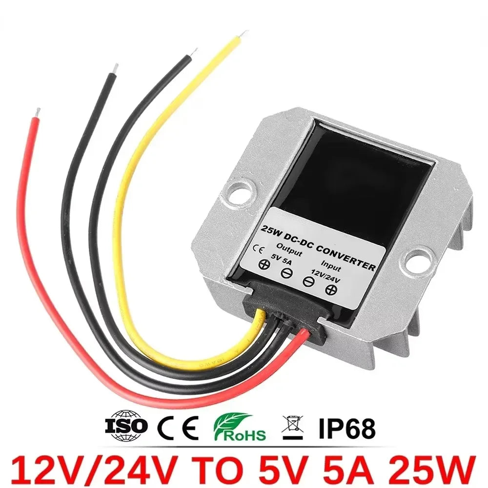 12V 24V to 5V 6V 5A 10A 12 Volt to 5 Volt Buck Power Supply DC Converter Step Down Regulator Voltage Reducer for Cars Toys Oasis Select