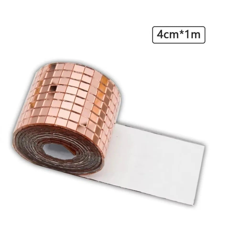 Self-Adhesive Disco Ball Mirror Mosaic Tiles | DIY Wall Craft