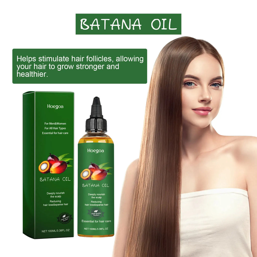 Batana Nourishing Hair Oil Hair Strengthen Repair Split Ends Damage Increase Hair Thickness Smoothness Dense Hair Essential Oil Oasis Select